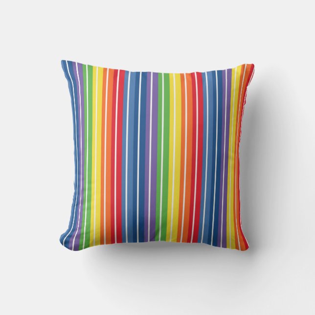 Colorful StripeThrow Pillow (Front)