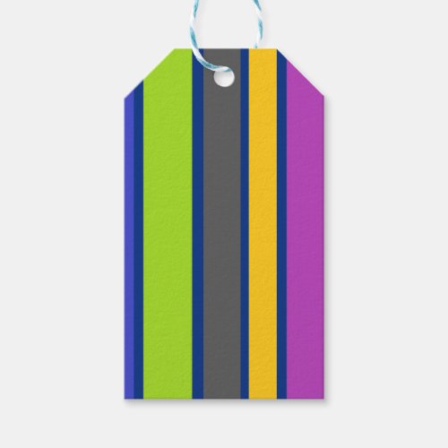 Colorful Stripped Gift Tag