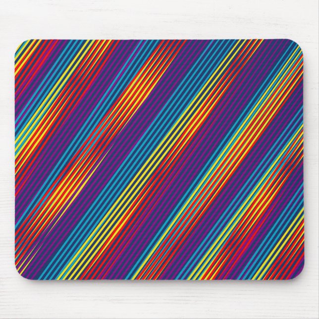 Colorful strips pattern mouse pad (Front)
