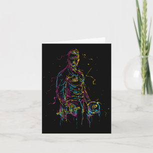 Colorful Strongman Bodybuilding Gym Weightlifting  Card