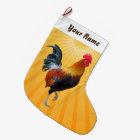 Colorful Strutting Rooster Christmas Stocking