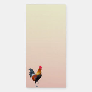 Colorful Strutting Rooster Design Fridge Notepad