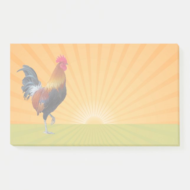 Colorful Strutting Rooster Design Post-it Notes (Front)