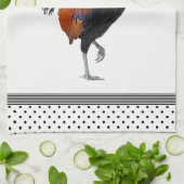 Colorful Strutting Rooster Kitchen Towel (Folded)