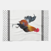 Colorful Strutting Rooster Kitchen Towel (Horizontal)