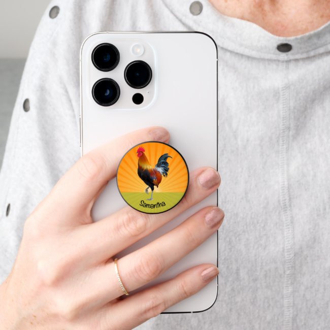 Colorful Strutting Rooster Phone Grip PopSocket