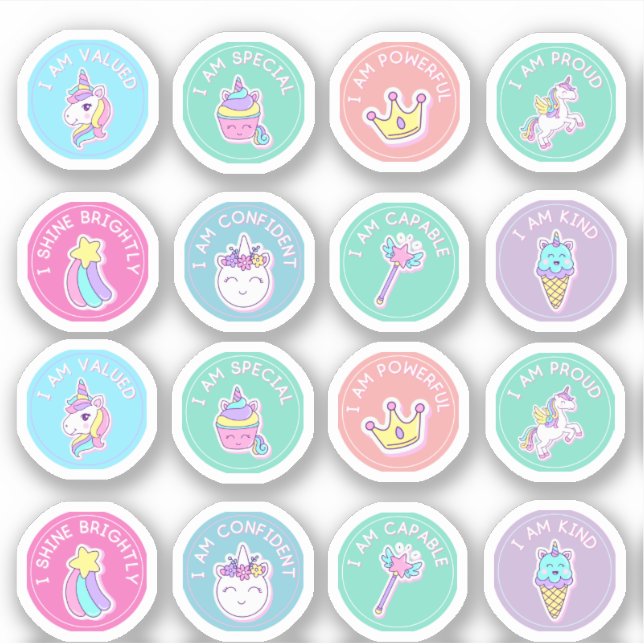 Colorful Student Affirmation Stickers (Front)