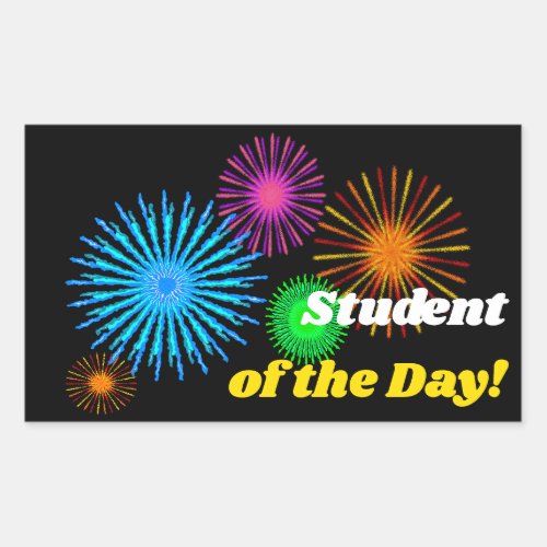 Colorful Student of the Day Sticker