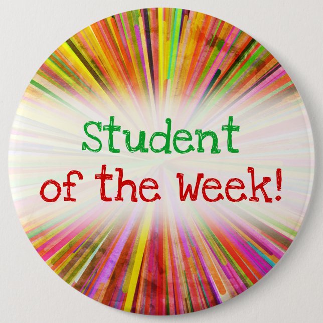 Colorful "Student of the Week!" Button (Front)