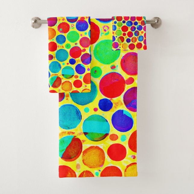 Colorful Stylish and Chic Pattern Bath Towel Set (Insitu)