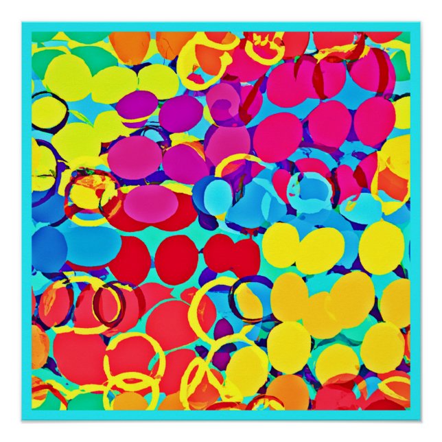 Colorful Stylish and Chic Spectrum Pattern Poster (Front)