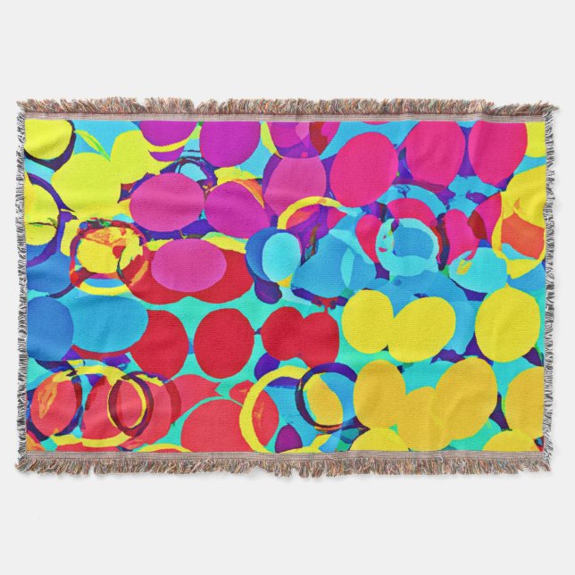 Colorful Stylish and Chic Spectrum Pattern Throw Blanket (Front)