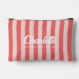 Colorful Stylish Bright Color Minimalist Stripes Accessory Pouch