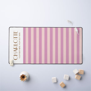 Colorful Stylish Bright Color Minimalist Stripes Desk Mat