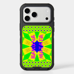 Colorful stylish Hakuna Matata pattern design iPhone 17 Pro Max Case