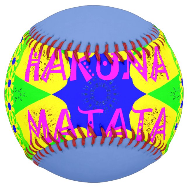 Colorful stylish latest Hakuna Matata design Softball (Front)