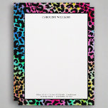 Colorful Stylish Leopard Texture Neon Vibrant Letterhead<br><div class="desc">Make your correspondence stand out with this Colorful Stylish Leopard Texture Neon Vibrant Letterhead. Featuring a bold neon leopard print design, this letterhead combines vibrant colors and fierce style to add personality to your professional or personal letters. Perfect for businesses, creatives, or anyone who wants to make a statement with...</div>