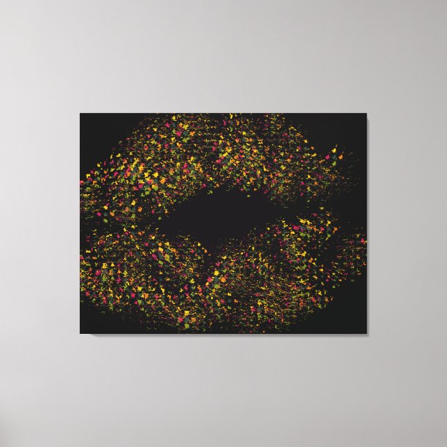 Colorful Stylish Lips Canvas Print (Front)