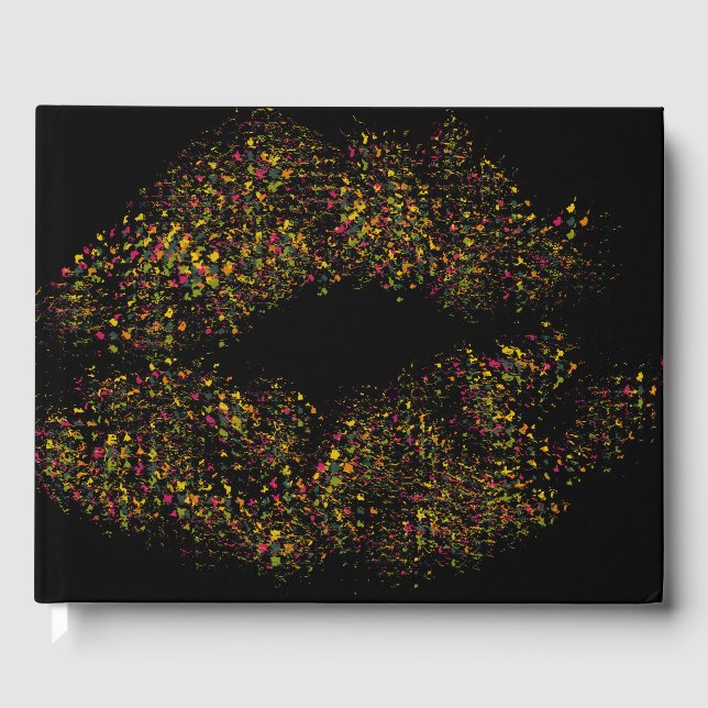 Colorful Stylish Lips Guest Book (Front)