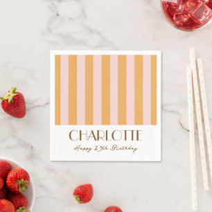Colorful Stylish Minimalist Stripes Party Napkins