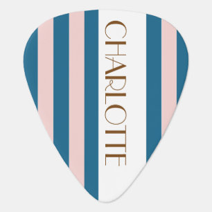 Colorful Stylish Minimalist Stripes Personalized  Guitar Pick
