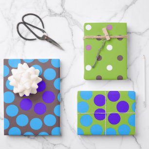 Colorful Stylish Simple Pattern Polka Dots Wrapping Paper Sheets