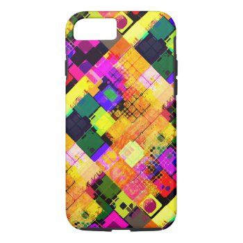 Colorful Stylish Tile Pattern Iphone 7 Tough Case by HumphreyKing at Zazzle