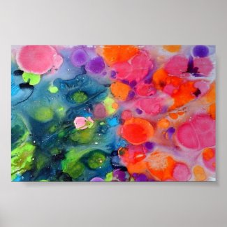 Colorful stylish trendy Modern Abstract Art Poster