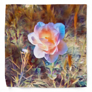 Colorful Stylized Flower Bandana