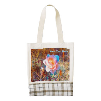 Colorful Stylized Flower Zazzle HEART Tote Bag