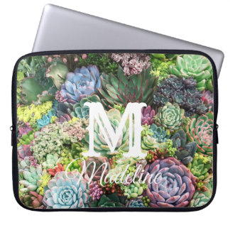 Colorful Succulent Garden Laptop Sleeve