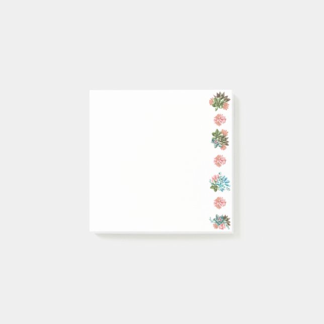 Colorful Succulent Notes (Front)