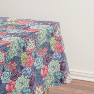 Colorful Succulent Pattern Tablecloth