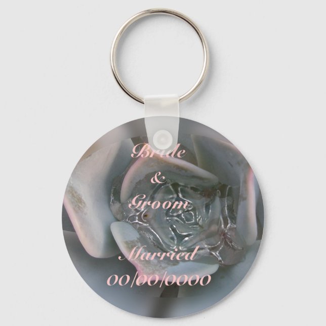 Colorful Succulent Wedding to Customize Keychain (Front)