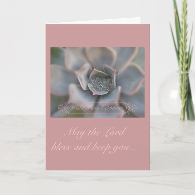 Colorful Succulent Wishing You Happiness Items Card (Front)