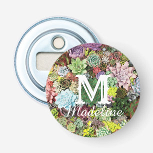 Colorful Succulents Bottle Opener