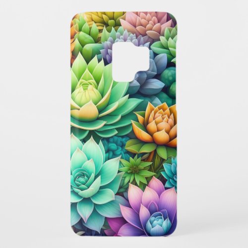 Colorful Succulents Collage Case_Mate Samsung Galaxy S9 Case