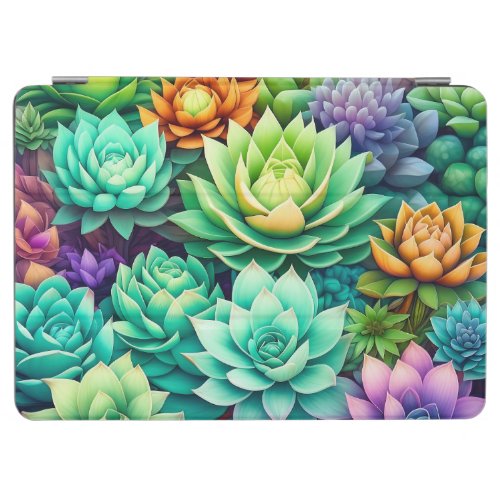 Colorful Succulents Collage iPad Air Cover