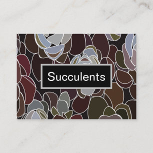 Colorful Succulents Floral Business Card