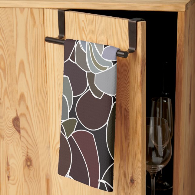 Colorful Succulents Floral  Kitchen Towel (Thirds Fold)