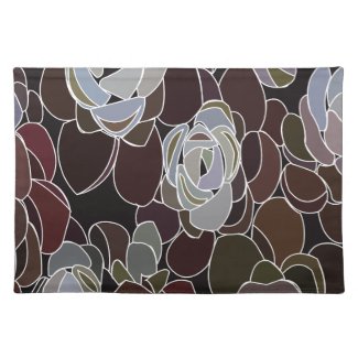 Colorful Succulents Floral Pattern 