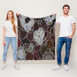 Colorful Succulents Floral Pattern 