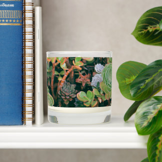Colorful Succulents Scented Candle