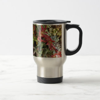 Colorful succulents travel mug