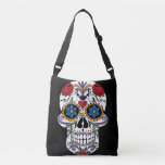 Colorful Sugar Skull All-Over-Print Cross Body Bag