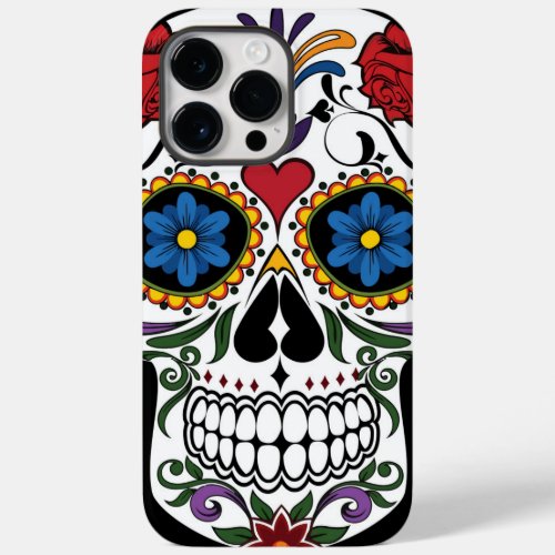 Colorful Sugar Skull Apple iPhone 14 Pro Max Case