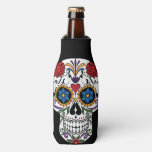 Colorful Sugar Skull Bottle Cooler