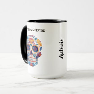 Colorful Sugar Skull Dia de los Muertos Mug