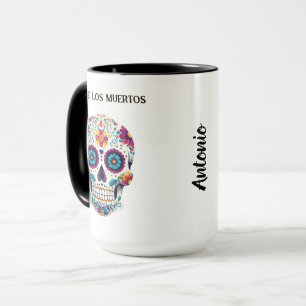 Colorful Sugar Skull Dia de los Muertos Mug