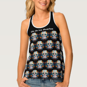 Colorful Sugar Skull Día de los Muertos Tank Top